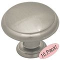 Cosmas 5422sn Satin Nickel Cabinet Hardware Mushroom Knob 1-3 16 Diameter 10-pack 