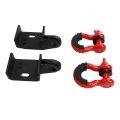 Front Tow Hook Bracket With 3 4 Inch D Shackles Heavy Steel Mounting Plate For 2009-2022 