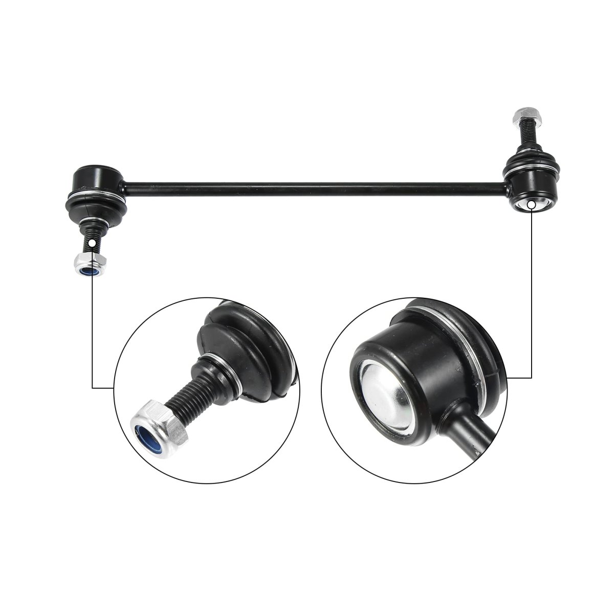 2pcs Front Sway Bar Links K90515 Stabilizer Link Suspension Kit For Bmw 323i 1999-2000 31351095694 31356780847 Black
