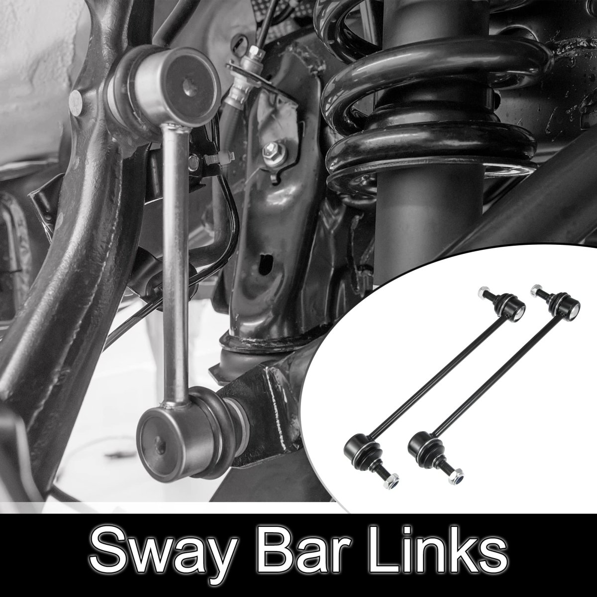 2pcs Front Sway Bar Links K90515 Stabilizer Link Suspension Kit For Bmw 323i 1999-2000 31351095694 31356780847 Black
