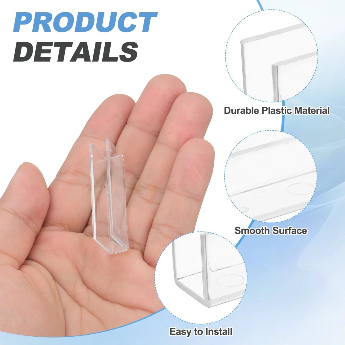 12pcs Plastic Glass Connector Suitable For 10mm Thick 180 Degree To Clamp Fixing Bracket Rimless Clip Holder Aquarium Fish Tank