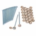 Homeside Shutter Screws And Caps 730 Sandstone 8 X 3 In Zinc Metal With Color Matching Snap Bag Of 12 