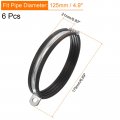 Uxcell 6pcs Split Ring Hanger Pipe Strap Fit For 5 125mm Rubber Cushion Support Bracket Clamps Tube