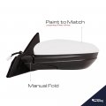 Spieg Ho1320283 Driver Side Mirror Replacement For Honda Civic Lx Se Sport 2016-2021 Power Non Heated Manual Fold Paintable