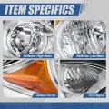 To2503187 Factory Style Halogen Headlight Lamp Compatible With Toyota Avalon 2008-2010 Passenger Right Side Chrome Housing