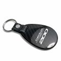 Ipick Image Compatible With Chrysler 200 Real Black Carbon Fiber Leather Strap Large Tear Drop Key Chain