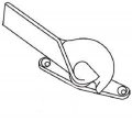 Stb Sweep Lock Left Hand Zinc Die Cast Brite 1-1 2 Screw Holes 