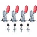4 Pcs Toggle Clamp 201 Hand Tool Antislip Horizontal Quick Release Heavy Duty
