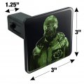 The Riddler Headshot Tow Trailer Hitch Cover Plug Insert For 1 25 In Receivers Black Abs Plastic With Uv Resistant Resin Design