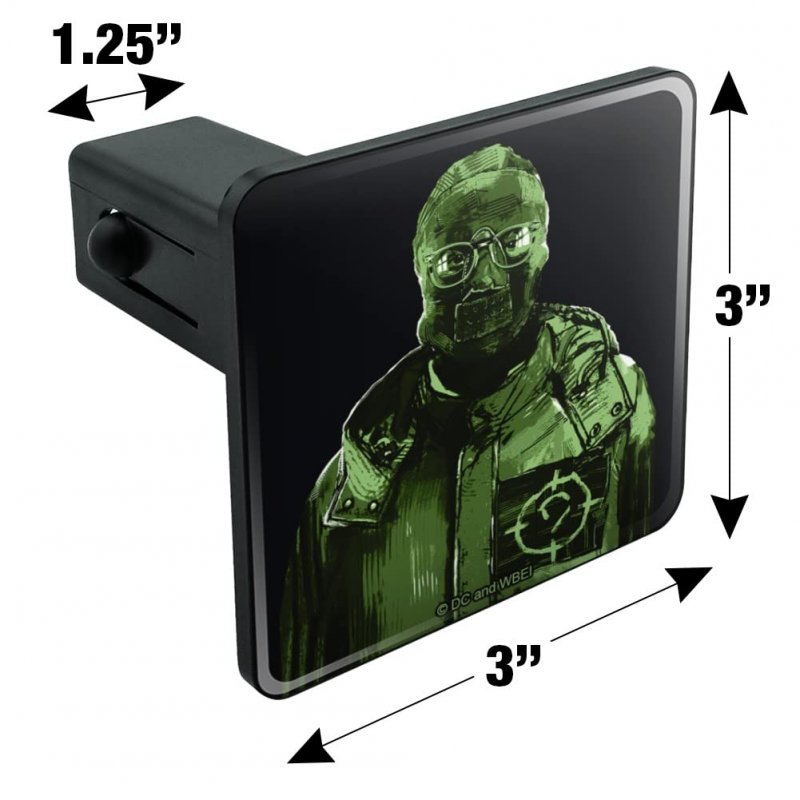 The Riddler Headshot Tow Trailer Hitch Cover Plug Insert For 1 25 In Receivers Black Abs Plastic With Uv Resistant Resin Design