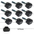 10 Pieces 8 Wire Plug 8-pin Female Connector Fit 2004 2015 Volvo Vnl Vn Vnm Headlight And 2008-2015 Freightliner Cascadia Door