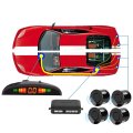 High Sensitivity Parking Sensor System 4 Sensors Buzzer Car Reverse Backup Led Sound Alarm Universal Performance Electronicscar