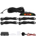 High Sensitivity Parking Sensor System 4 Sensors Buzzer Car Reverse Backup Led Sound Alarm Universal Performance Electronicscar