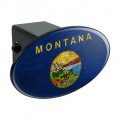 Rustic Montana State Flag Distressed Usa Oval Tow Trailer Hitch Cover Plug Insert