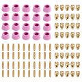 Amico Cut50-g100 100-pcs Plasma Cutter Consumables Nozzles Electrodes And Cups For Cut-50 Apc-50 Cts-200 