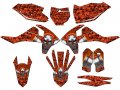 2016 5-2018 250 Only Sx Flaming Gearhead Orange Senge Graphics Complete Kit For Ktm 