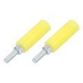 2pcs Slide Gate Guide Roller 3 Nylon Rollers Support Assembly Universal Door Pulley Wheels For Sliding Rolling Electric Yellow 