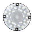 Partsam 2pcs 7 Round White Led Backup Lights 17 Marker Clearance Running Surface Mount For Transit Vehicles Bus Truck Trailers
