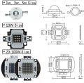 Topxcdz High Power Uv Purple Led Chips 365nm 375nm 385nm 395nm 405nm 420nm Cob Ultraviolet Lights 3w 5w 10w 20w 30w 50w 100w X