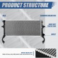Dpi 130 Factory Style 1-row Cooling Radiator Compatible With Elantra Gt Forte 1 6l 1 8l 2 0l 2017-2022 Aluminum Core