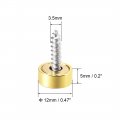 Uxcell Mirror Screws Decorative Cap Fasteners Cover Nails Electroplated Golden Silver 12mm 0 47 Brass 4pcs