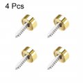Uxcell Mirror Screws Decorative Cap Fasteners Cover Nails Electroplated Golden Silver 12mm 0 47 Brass 4pcs