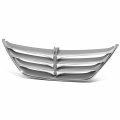 Hy1200167 Factory Style Front Bumper Grill Grille Assembly For Genesis 4-door 2009-2010 Painted Chrome Silver 