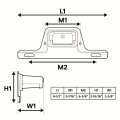 Stainless Steel Bracket Led License Plate Bulb Light Black Heavy Duty For Trailer Utv Atv