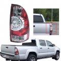 Waltyotur Replacement For 2005-2015 Tacoma Pickup Truck Red Clear Rear Tail Lights Brake Lamps Passenger Side