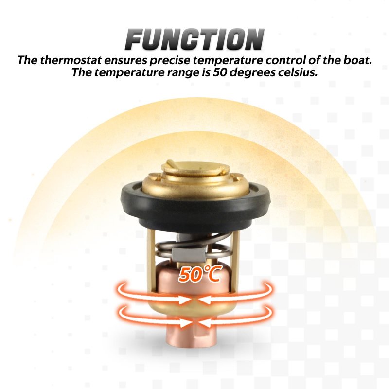 Thermostat With Gasket For Yamaha 2-stroke 3hp 15hp 25hp 30hp 40hp 250hp Outboard Motors Replace 6e5-12411 6e5-12411-30-00