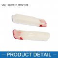 A Absopro Front Door Panel Courtesy Light Lens 15021517 15021518 For Gmc Yukon 2001-2006 Plastic Clear White Red Set Of 2