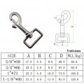 Single Ended Scuba Bolt Snap Stainless Steel 316 Heavy Duty Locking Swivel Hook Size 67mm 2