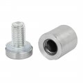 Uxcell 19mmx25mm Stainless Steel Glass Table Spacers Standoff Fixing Screws Bolts 4pcs