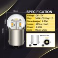 Ruiandsion 2pcs 1156 Led Bulb 12v Ba15s P21w 7506 Warm White 3014 12smd Chipsets Backup Reverse Turn Signal Tail Lights