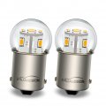 Ruiandsion 2pcs 1156 Led Bulb 12v Ba15s P21w 7506 Warm White 3014 12smd Chipsets Backup Reverse Turn Signal Tail Lights