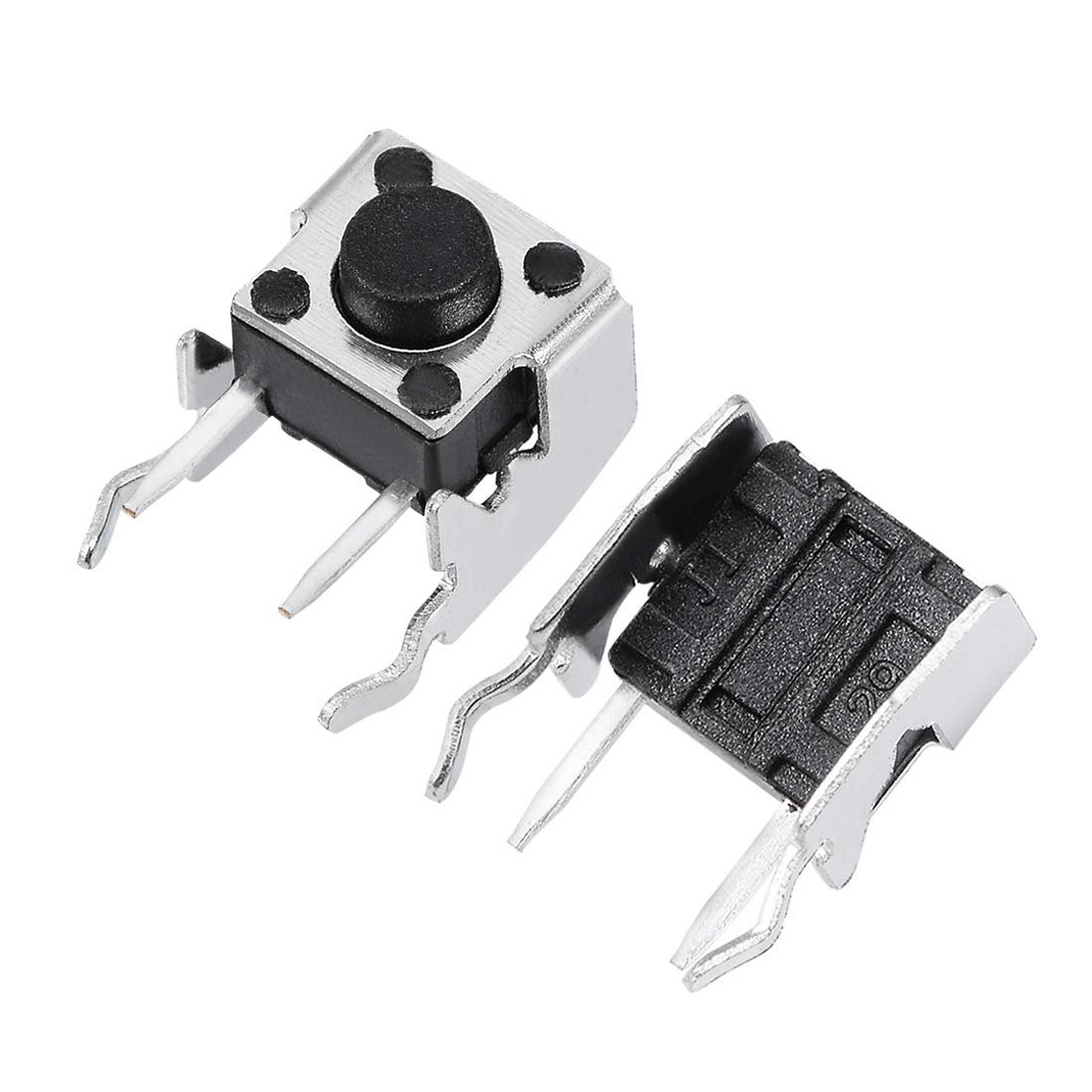 55pcs Momentary Pcb Side Mounting Fixed Bracket Pushbutton Push Button Tact Tactile Switch Dip 2 Terminals 6x6x5mm