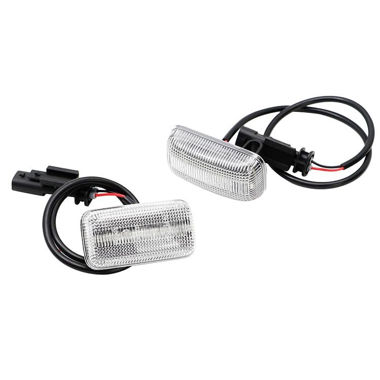 Originaleuro Clear Lens Led Rear Fender Marker Lights Compatible For Chevy Silverado Gmc 2500 3500hd 15