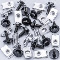 Rexka 15 Sets M6-1 0 X 20mm Hex Head Sems Bolt U Nuts Kit For Nissan Infiniti 08146-6162h Multipurpose Headlamp Fender Liner 