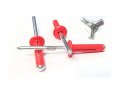 Racer S Speed Shop Florescent Red 3 16 Small Head Tri-fold Exploding Aluminum Mandrel Pop Rivets 25 Pack 