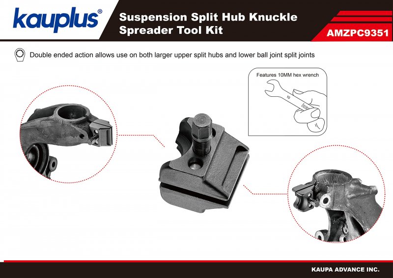 Suspension Strut Spreader Tool For Shock Absorber Ram And Ball Joint Splitter Amzpc9351-1 Hub Steering Knuckle Separator With