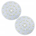 Uxcell Led Chip Bulb 300ma 12w 24 Leds 5730 Surface Mounted Devices Module Aluminum Board Pure White Super Bright 85mm Dia 2pcs