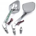 Led Turn Signal Integrated Diamond Mirrors Chrome For Cruiser Bikes Royal Star Stratoliner Roadliner Road V Warrior Max Virago