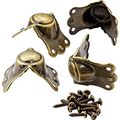 Antique Brass Plated Center Corner Trunk Hardware Set Of 4