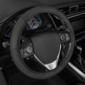 Perforated Microfiber Leather Steering Wheel Cover For Cars Trucks Suvs Vans Fits 14 5 To 15 In Sporty Racing Ergonomic Design 