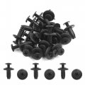 Uxcell 20pcs Black Car Trim Door Panel Retainer Clips Rivet Fastener Fits 6mm Dia Hole