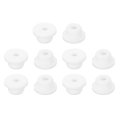 12pcs Rubber Grommets 17mm Drill Hole 8mm Id Top Hat Grommet White Silicone Plug Gasket For Wiring Automotive 