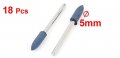 Uxcell Rubber Polishing Mounted Point 3mm Shank 5mm Cone Head 18pcs Blue