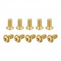 Uxcell Brass Machine Screws M3x6mm Phillips Pan Head Fastener Bolts For Furniture Office Equipment Electronics 36pcs