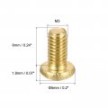 Uxcell Brass Machine Screws M3x6mm Phillips Pan Head Fastener Bolts For Furniture Office Equipment Electronics 36pcs