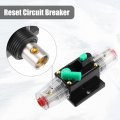 X Autohaux 2 Pcs Dc 12v- 48v 10amp Car Circuit Breaker With Manual Reset Inline Fuse Holder Protector Black Green